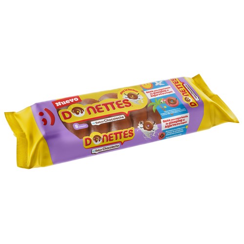 DONETTES Rosquillas de chocolate 8 uds 160 g.