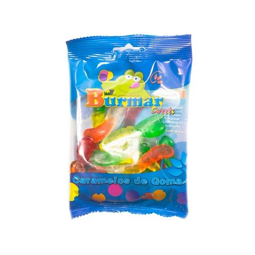 BURMAR Caramelos de goma, gusanos brillo BURMAR 100 g.