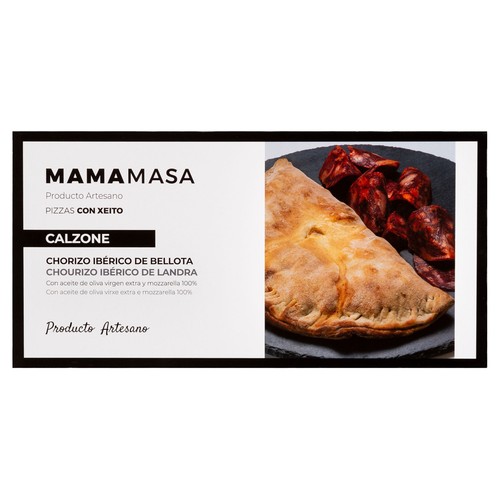 Calzone congelado con chorizo ibérico de bellota MAMAMASA 280 g.