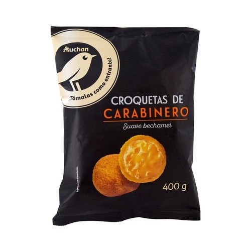 ALCAMPO GOURMET Croquetas rellenas de suave bechamel y carabineros 400 g.