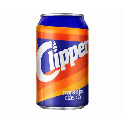 CLIPPER Refresco de naranja lata 33 cl.