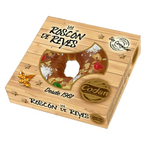 CODAN Roscón de Reyes pequeño sin relleno 250 g.