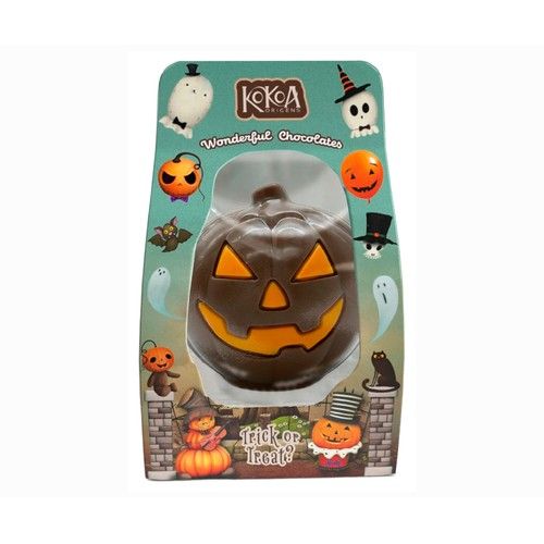 LUXOCOLAT Figura de chocolate con leche en forma de calabaza 75 g.