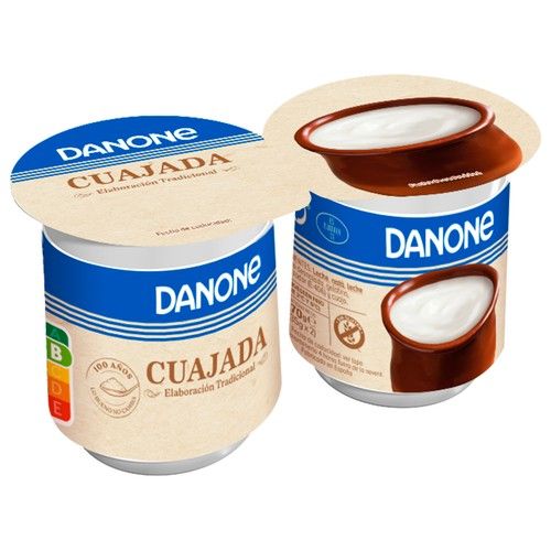 DANONE Cuajada de leche de vaca elaborada sin gluten de forma tradicional DANONE 2 x 135 g.