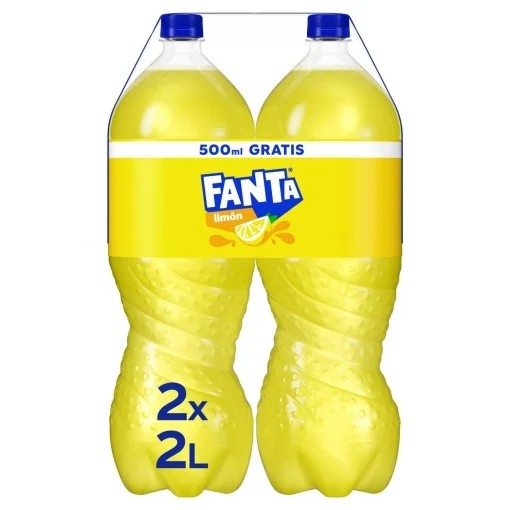 Fanta de limón pack 2 botellas 2 l.