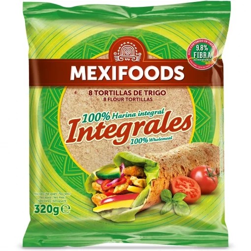 Tortillas de trigo integrales Mexifoods 8 ud.