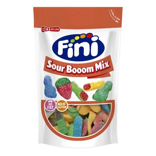 Caramelos de goma Sour Boom Mix Fini sin gluten 165 g.