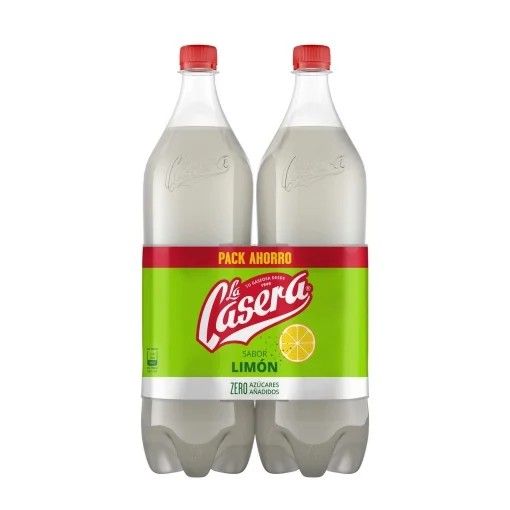 Gaseosa La Casera sabor limón zero azucares añadidos pack 2 botellas 1,5 l.