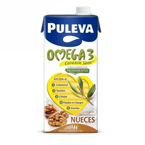 Preparado lácteo con nueces Omega 3 Puleva sin gluten brik 1 l.