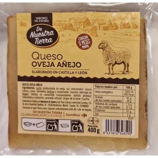 Queso de oveja añejo De Nuestra Tierra 400 g