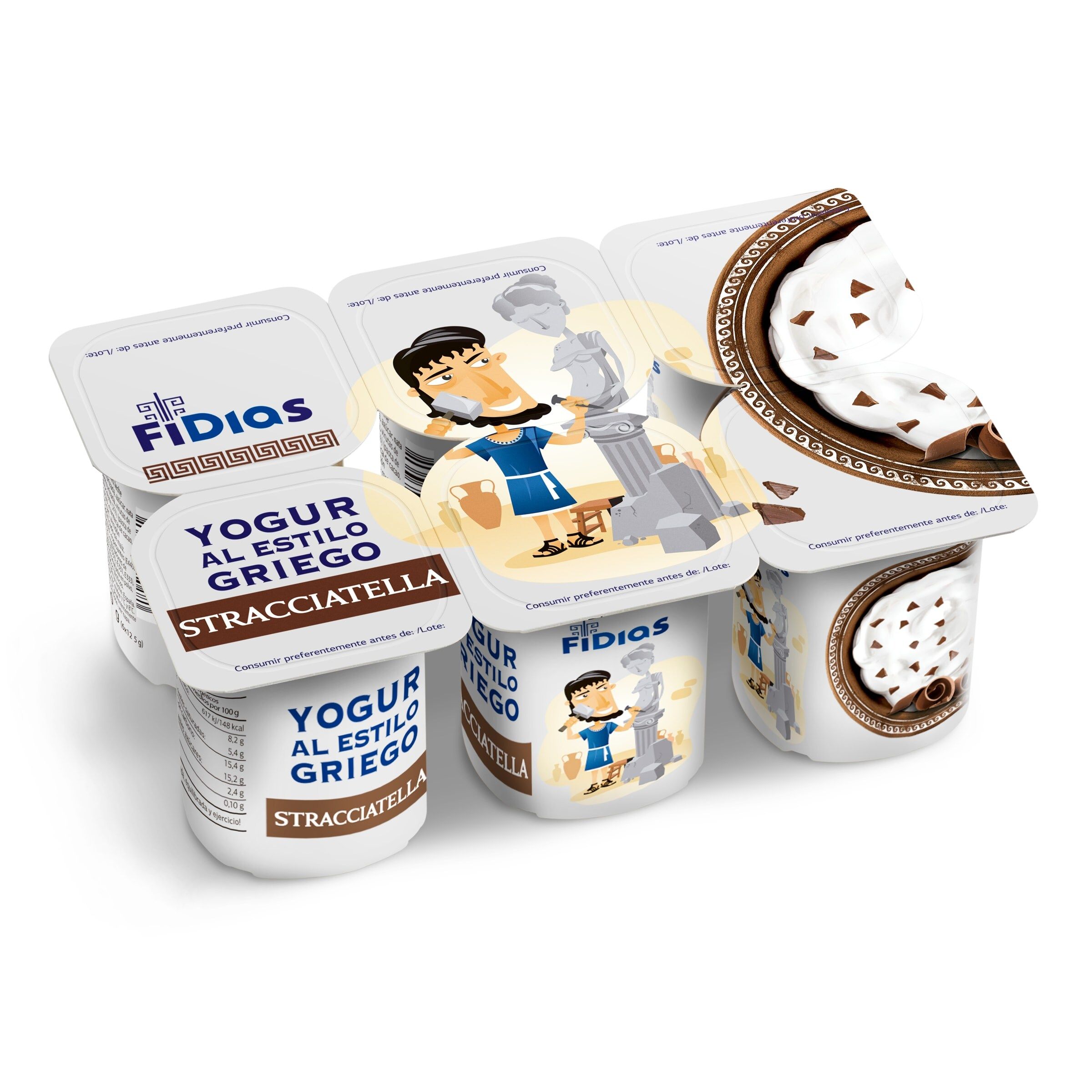 Yogur griego stracciatella Dia Fidias pack 6 x 125 g