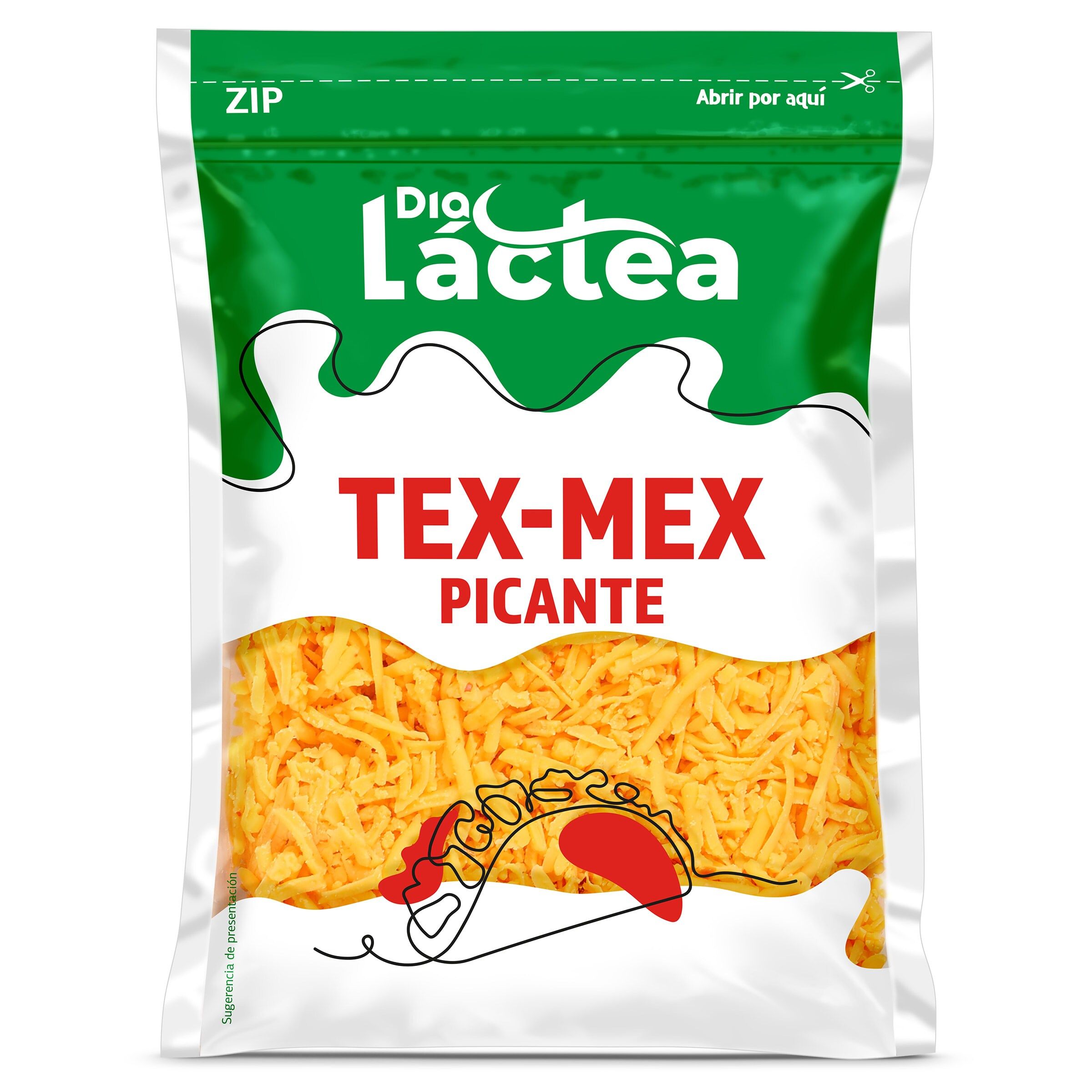 Queso tex-mex picante rallado Dia Láctea 150 g