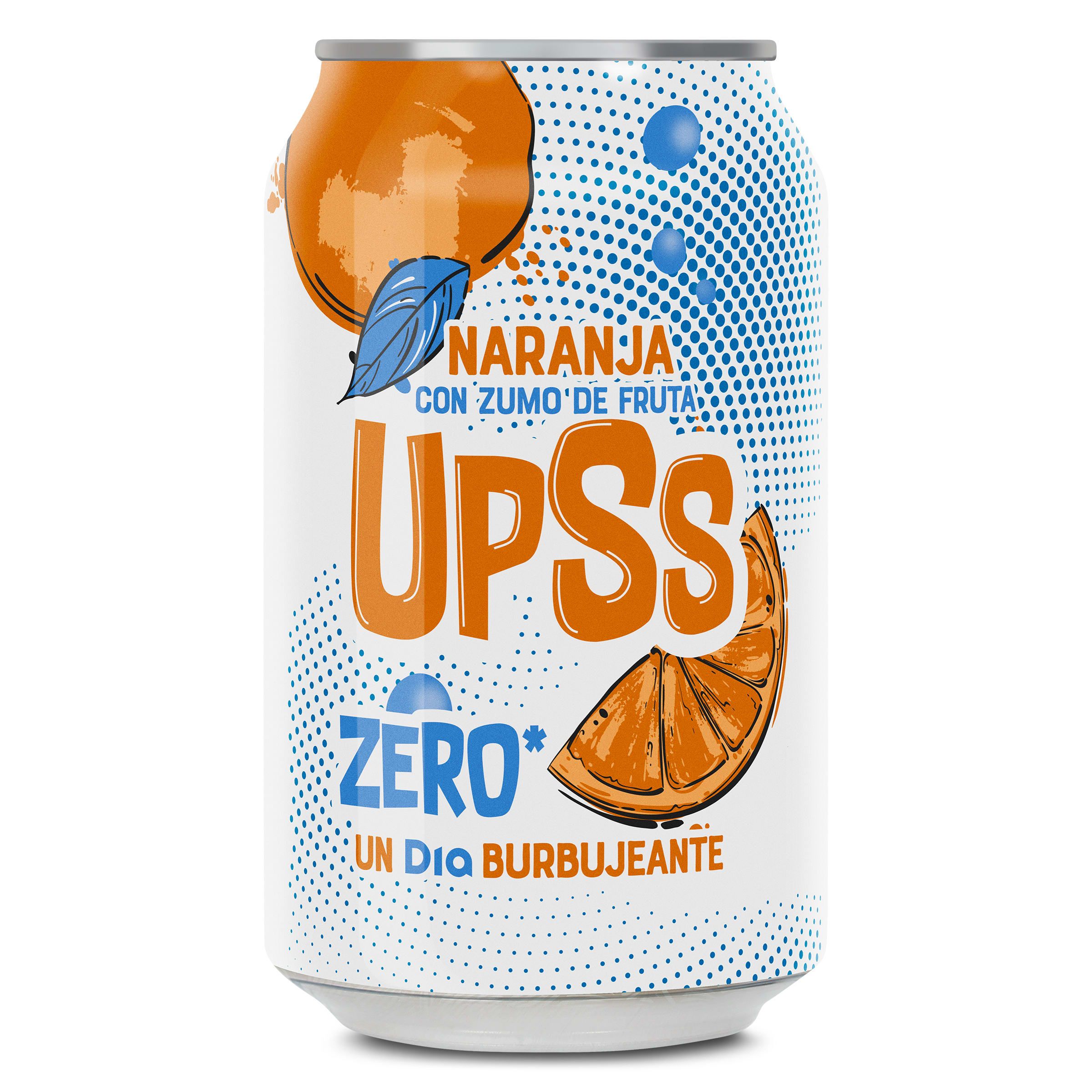 Refresco de naranja zero Dia Upss 330 ml