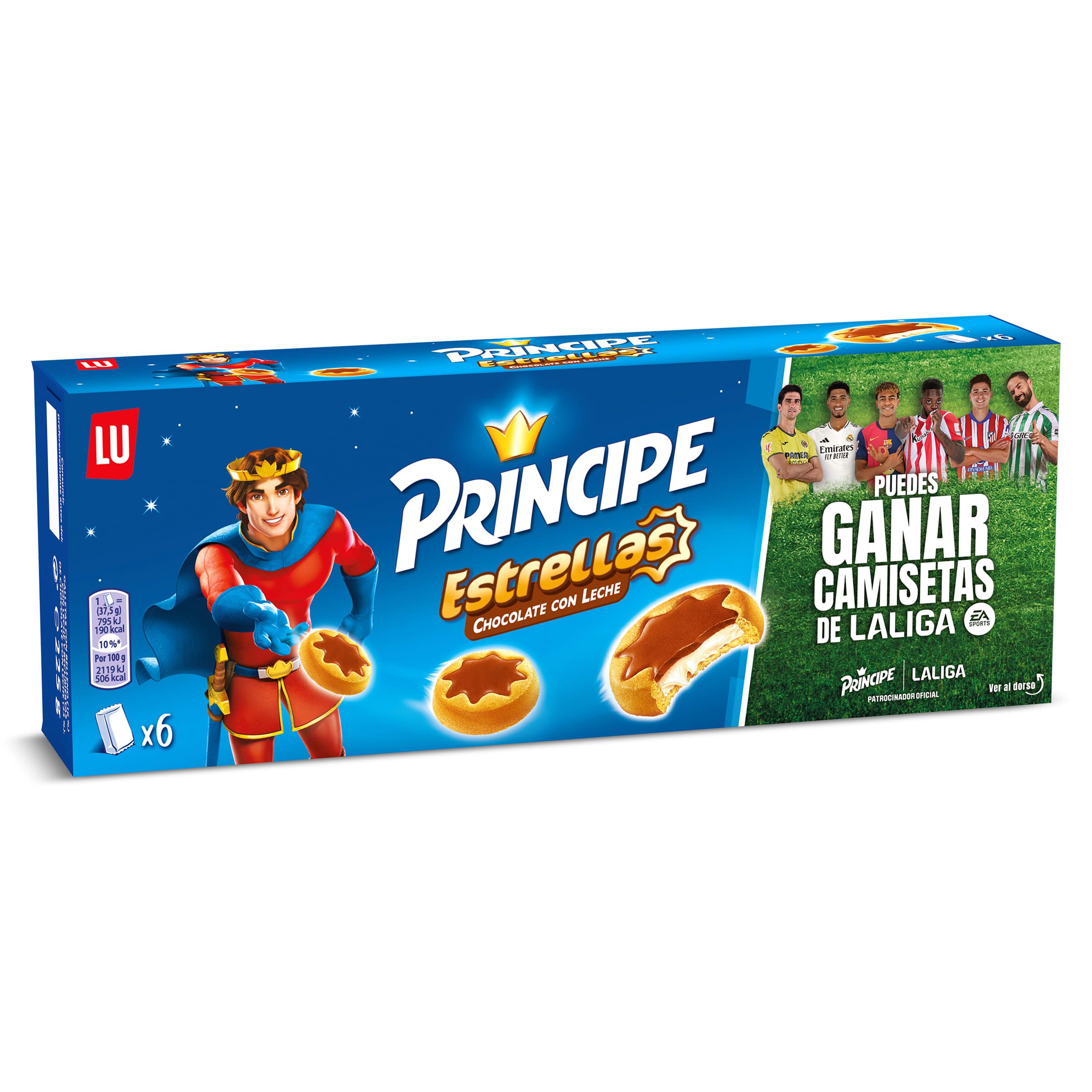 Galletas rellenas de chocolate estrellas Principe caja 225 g