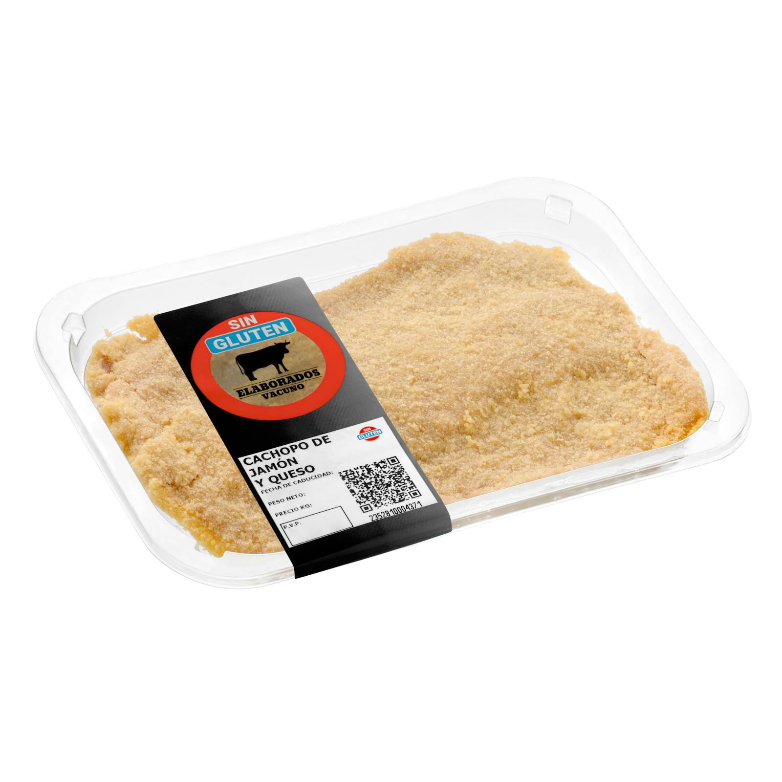 Cachopo de vacuno con jamón y queso sin gluten