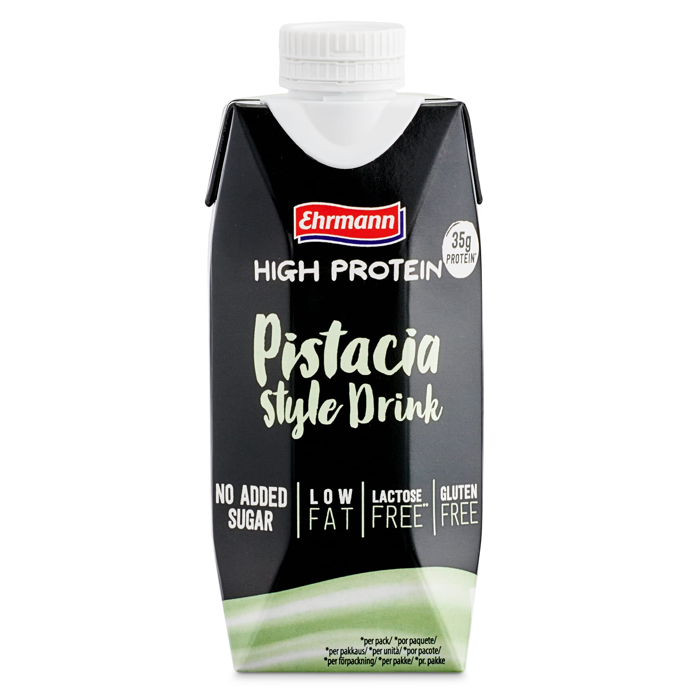 Batido alto en proteínas sabor pistacho Ehrmann brik 330 ml
