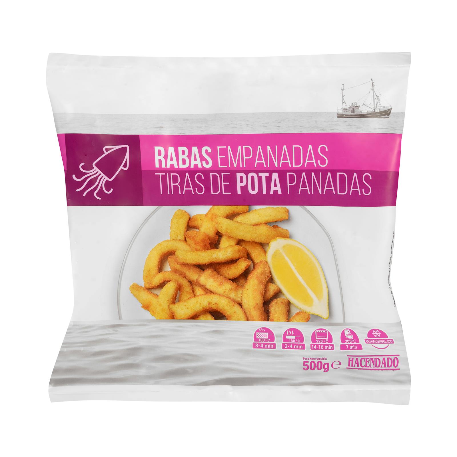 Rabas empanadas Hacendado ultracongeladas