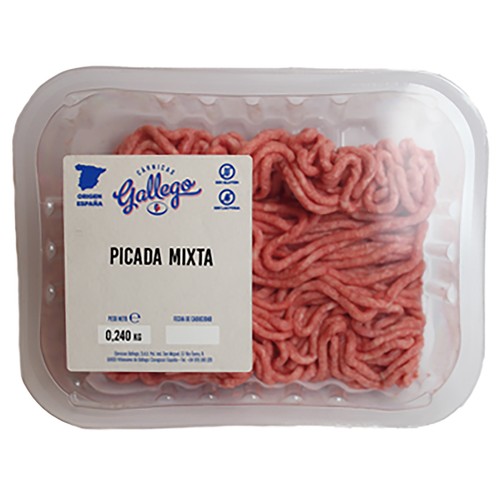 Preparado de burger meat picada mixta (cerdo - vacuno) GALLEGO 240 g.