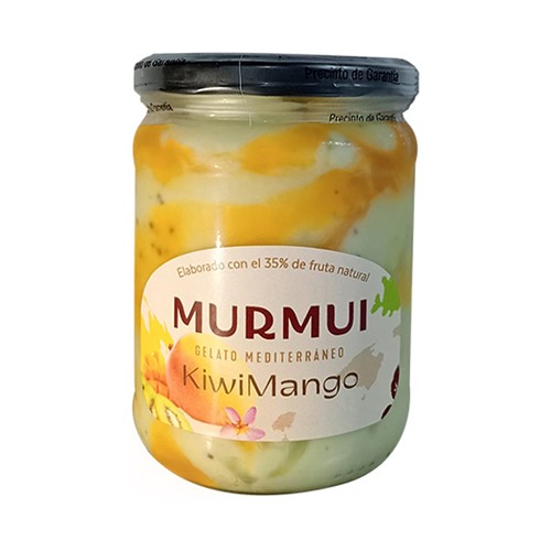 MURMUI Tarro de helado de sorbete de kiwi y mango 550 ml.