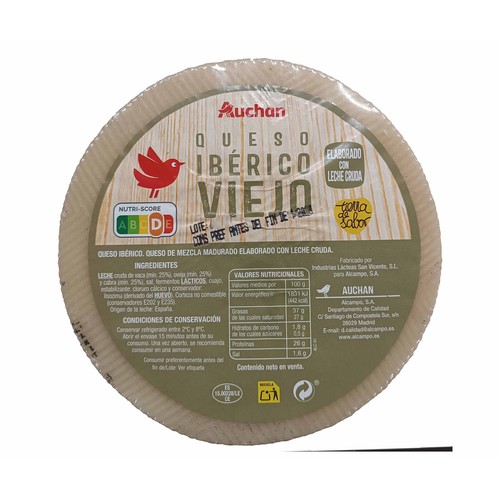AUCHAN Queso ibérico viejo, cuña Producto Alcampo.