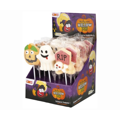 HALLOWEEN Piruleta de caramelo blando con forma de figura de Halloween.