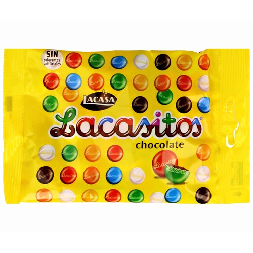 LACASITOS Grageas de colores con chocolate 100 g.