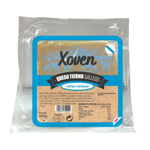 XOVEN Queso tierno gallego extra cremoso 300 g.