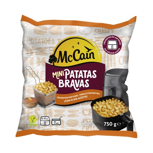 McCAIN Mini patatas bravas cortadas en cubos 750 g.