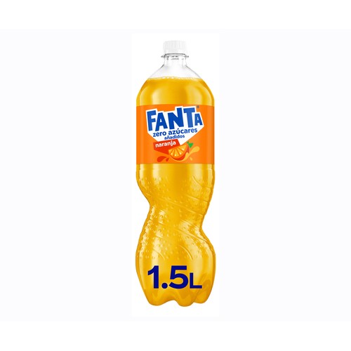 FANTA Refresco de naranja zero azúcares botella de 1.5 L