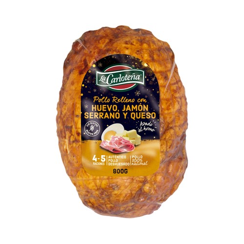 LA CARLOTEÑA Pollo asado relleno de huevo y jamón LA CARLOTEÑA 500 g.