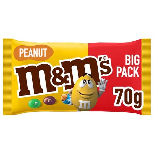 M&M"S Grageados de cacahuete recubiertos de chocolate y azúcar 35 g.