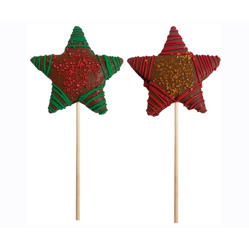 DEKORA Piruleta nube con cobertura estrella de navidad 30 g.