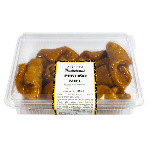 Pestiños con miel, 250g.