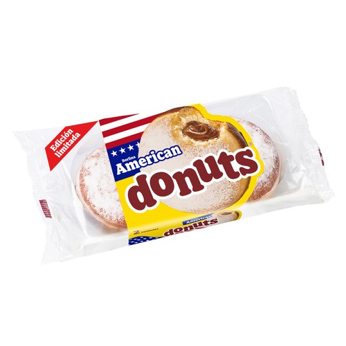 DONUTS American Berlinas  rellenos de chocolate 2 uds 156 g.