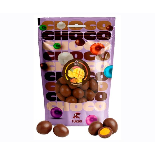 TUKAN Mango deshidratado con chocolate con leche 200 g.