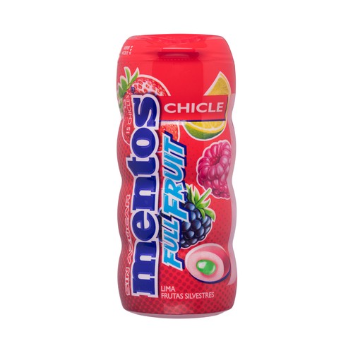 MENTOS Chicles de frutas silvestres sin azúcar 30 g.