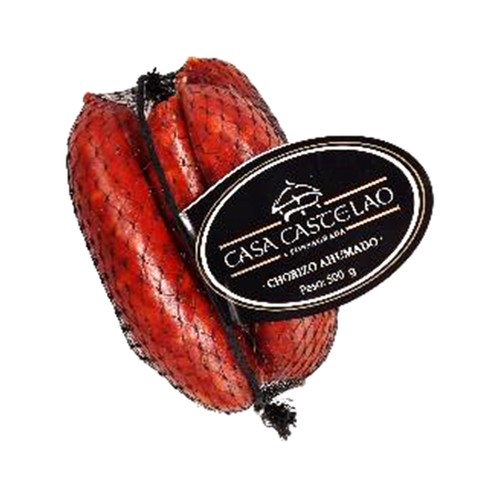 CASA CASTELAO Chorizos ahumados guardados en malla CASA CASTELAO 500 g.
