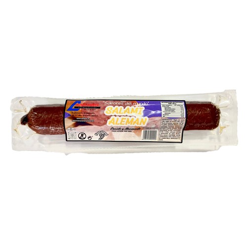 SAN LEÓN Sabores del mundo Salami alemán cocido y ahumado 440 g.