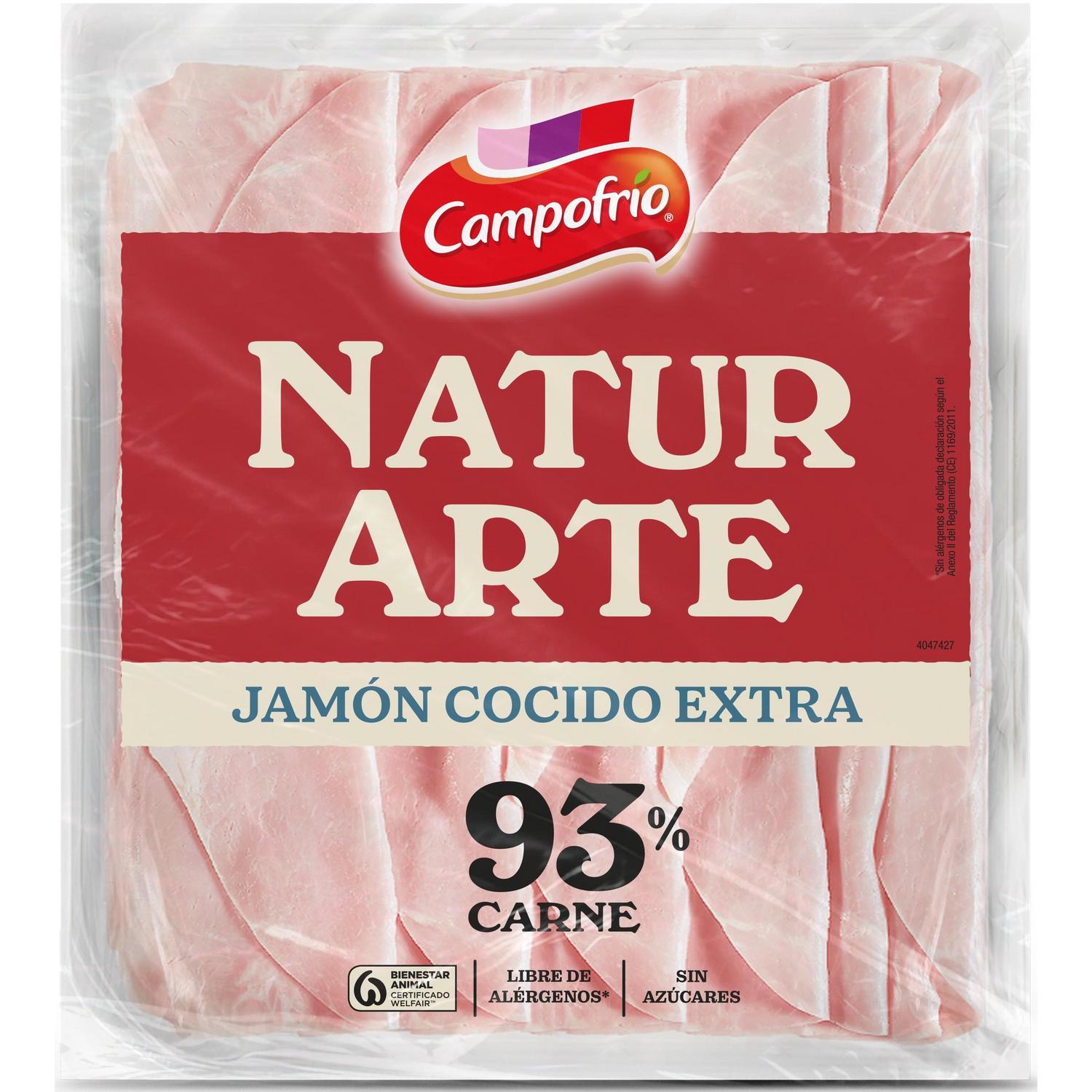 Jamón cocido extra Campofrio Natur Arte 120 g.