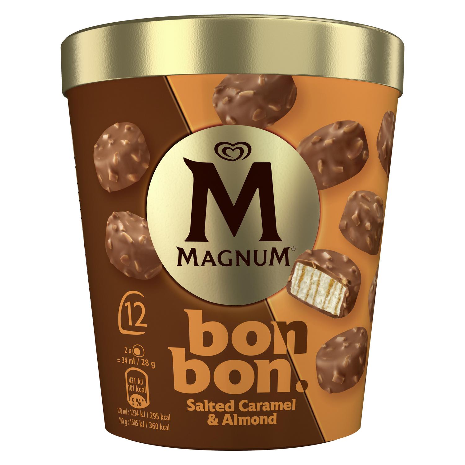 Bombones helados salted caramel & almond Magnum 12 ud.
