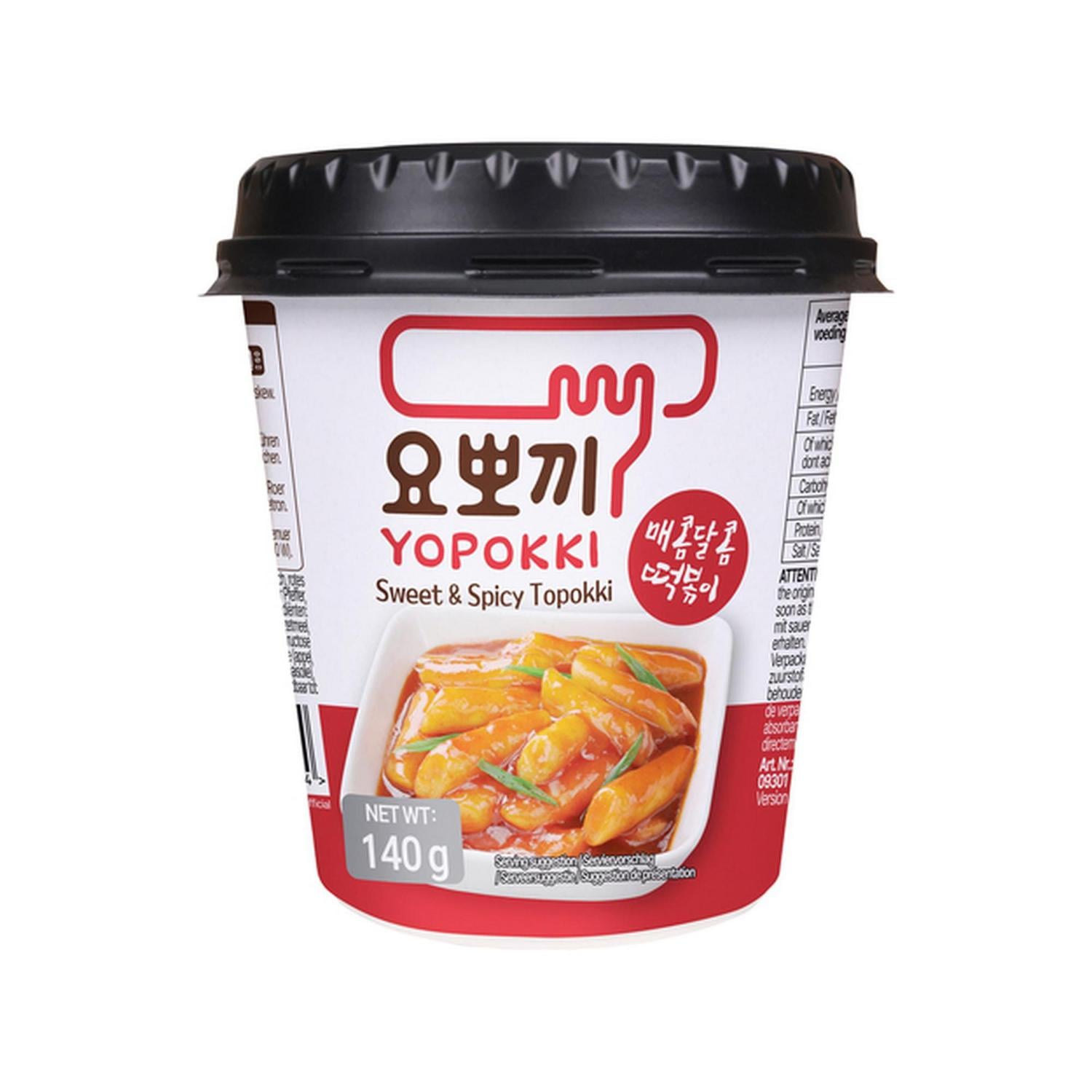Pastel de arroz dulce y picante Yopokki 140 g.