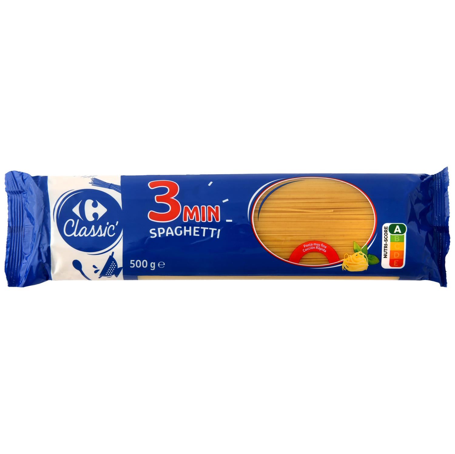 Pasta espaguetis cocción rápida Carrefour Classic 500 g.