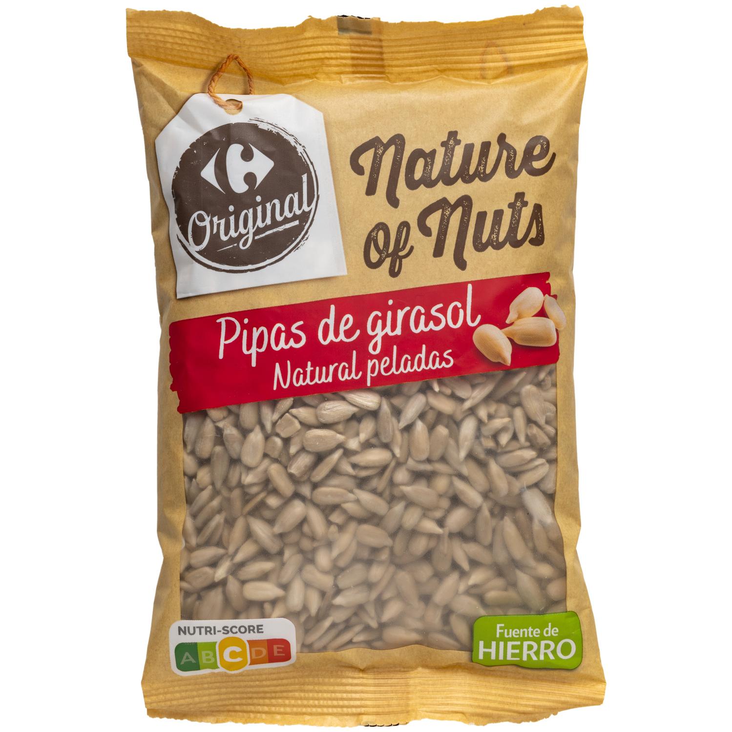 Pipas peladas naturales Original Carrefour 200 g.