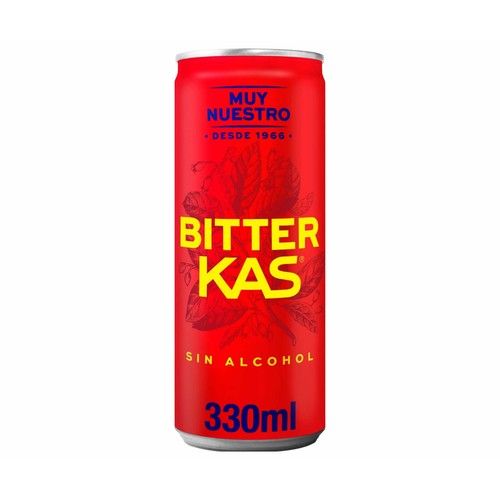 BITTER KAS Bitter sin alcohol lata 330 ml.