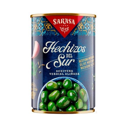SARASA Hechizos del sur Aceituna verdial aliñada 160 g.