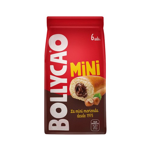 BOLLYCAO MINI Pastelitos rellenos de cacao 6 uds. 90 g.