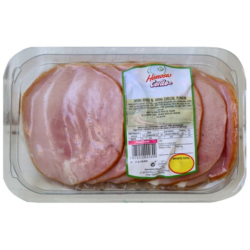 Bandeja de jamón asado al horno, especial plancha y sin gluten HEMOSA