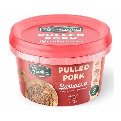 LA CARLOTEÑA Pulled pork barbacoa con salsa LA CARLOTEÑA 325 gr.
